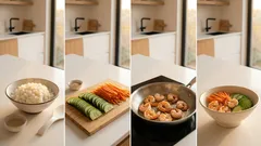 Sushi bowl z krewetkami – prosty sposób na sushi w misce (bez zwijania)